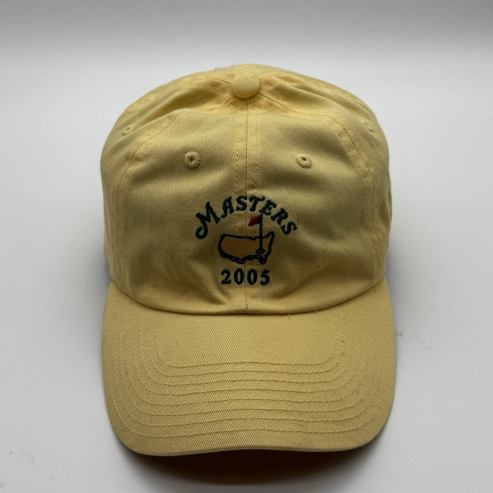 Vintage 2005 Masters Golf Hat American Needle Augusta National Yellow Strapback